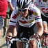 Kim Kirchen mne la poursuite avec Andy Schleck dans la roue pendant les championnats nationaux 2008 sur route